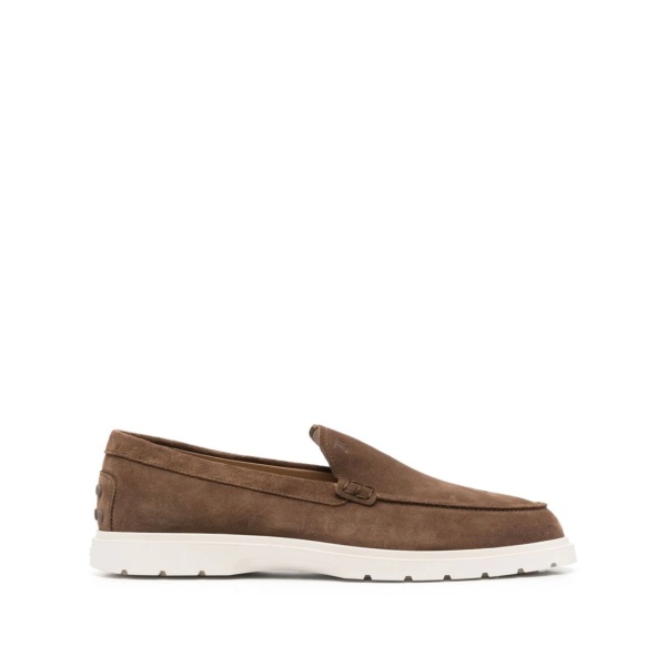 ridged-sole suede loafers