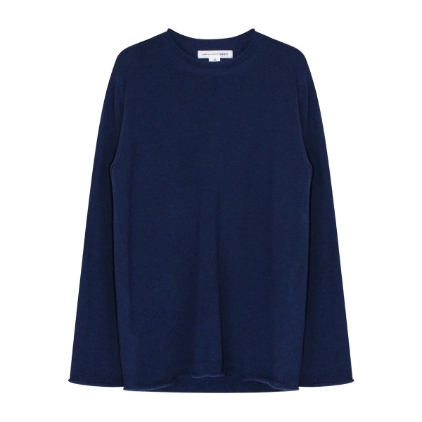 rolled-hem wool sweater