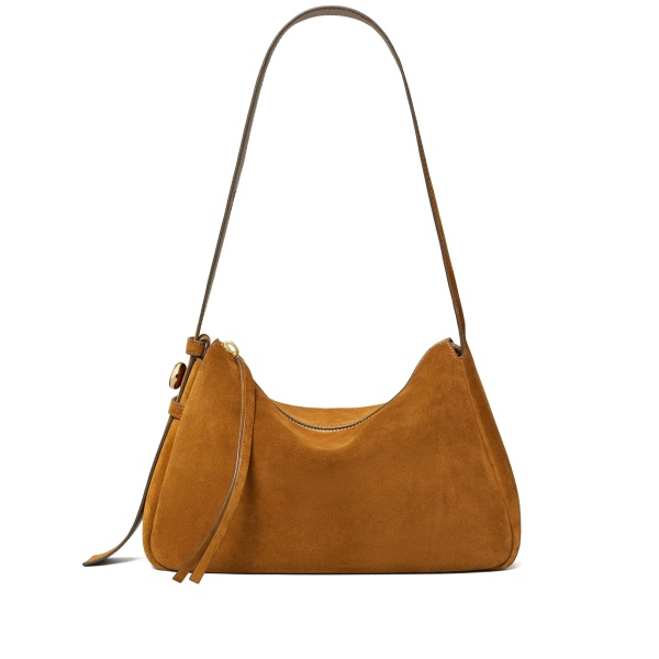 Romy suede shoulder bag
