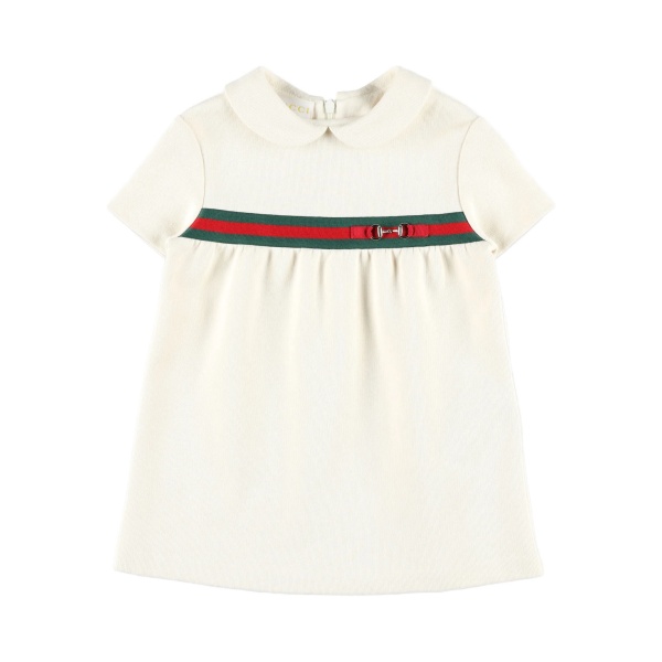 round-collar short-sleeve dress