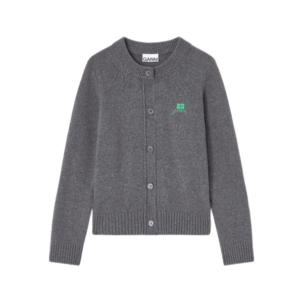 round-neck cardigan