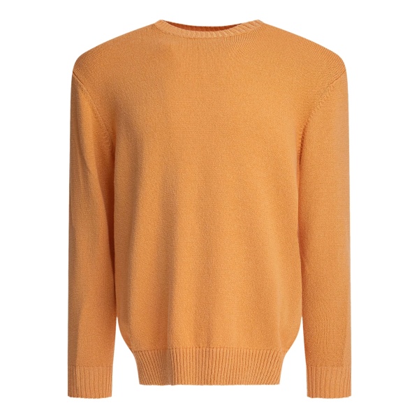 round-neck cotton sweater