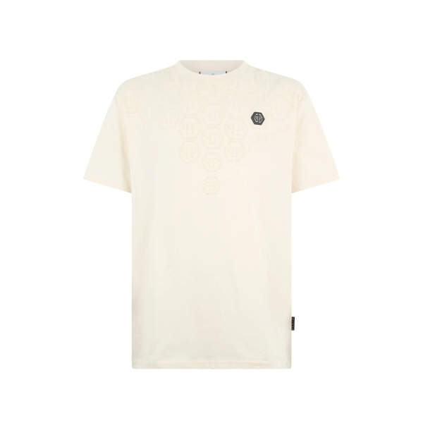 round-neck monogram T-shirt
