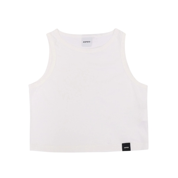 round-neck sleeveless top