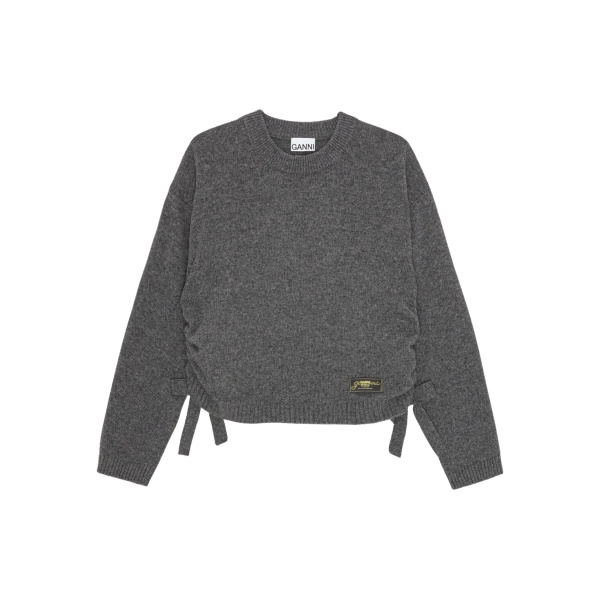 ruched-detail sweater