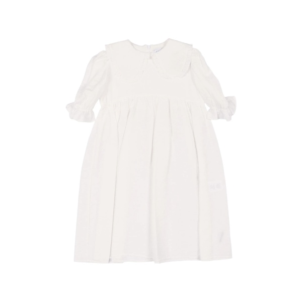 ruffled-collar dress