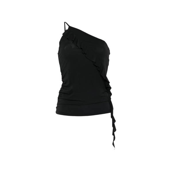 ruffled one-shoulder top