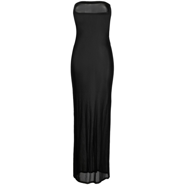 semi-sheer strapless dress