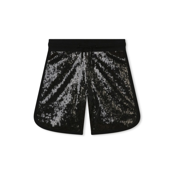 sequin-embellished drawstring shorts