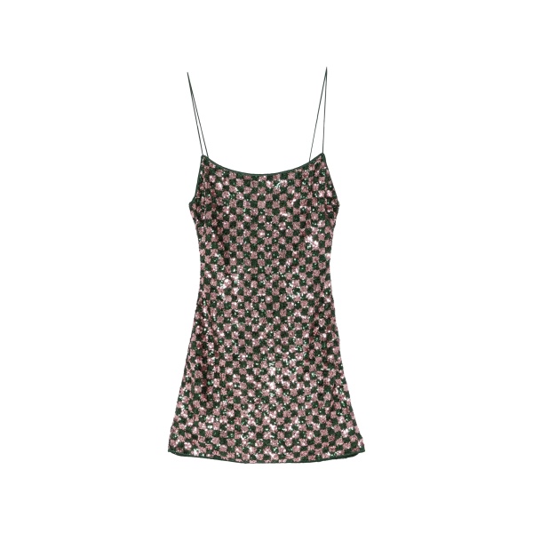 sequin-pattern mini dress