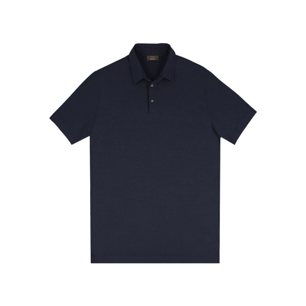 short-sleeve cotton polo shirt