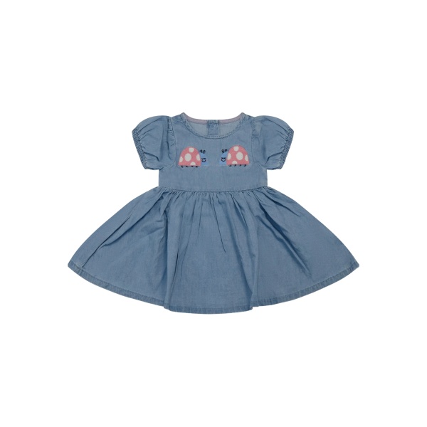 short-sleeve embroidered dress