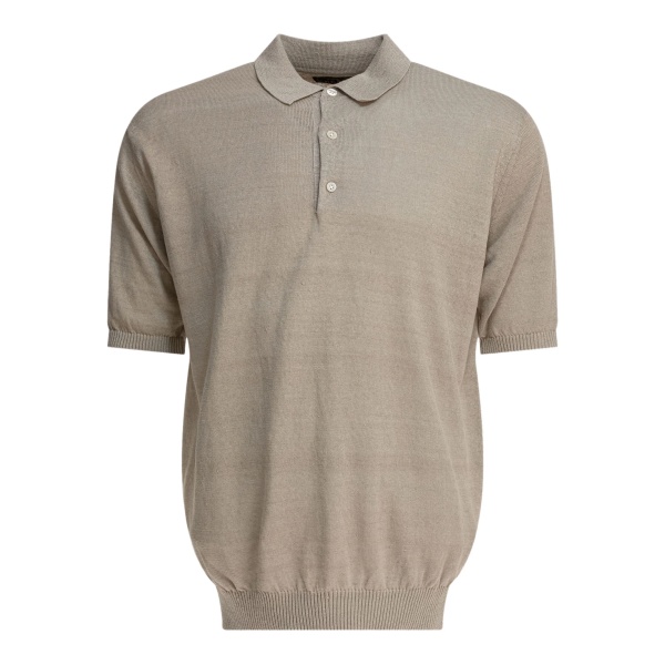 short-sleeve hemp polo shirt