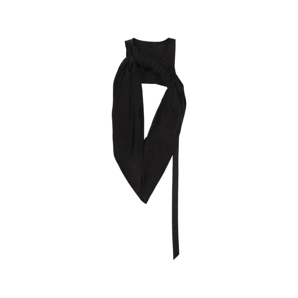 sleeveless gathered-detail tank
