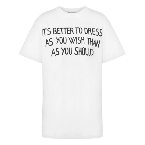 slogan-print T-shirt