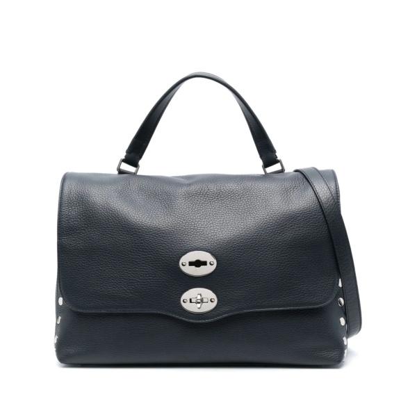 small Postina® stud-embellished flap tote bag
