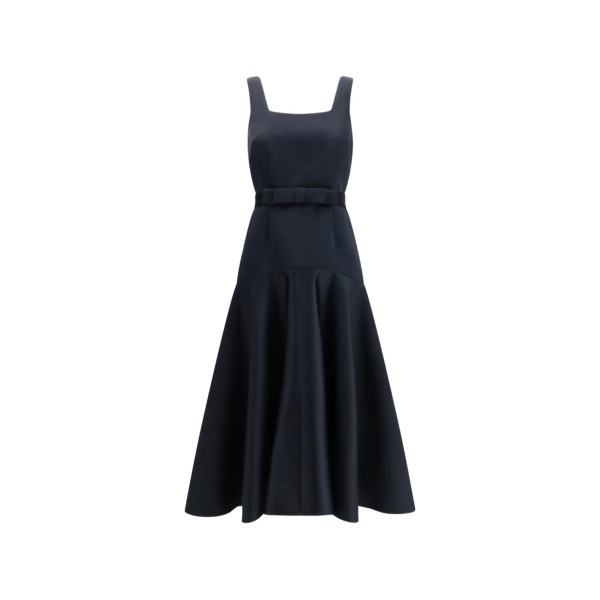 square-neck midi dress