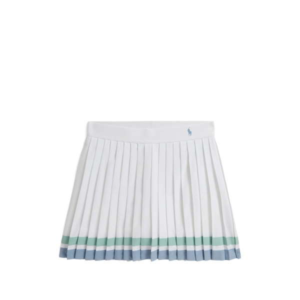striped pleated skort