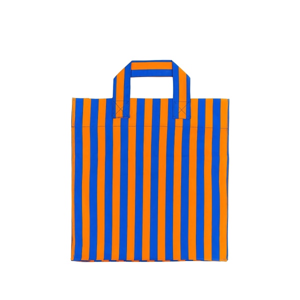 striped tote bag