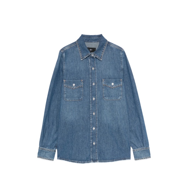 studded denim shirt
