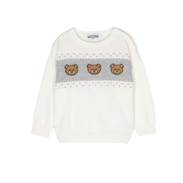 Teddy Bear intarsia-knit jumper