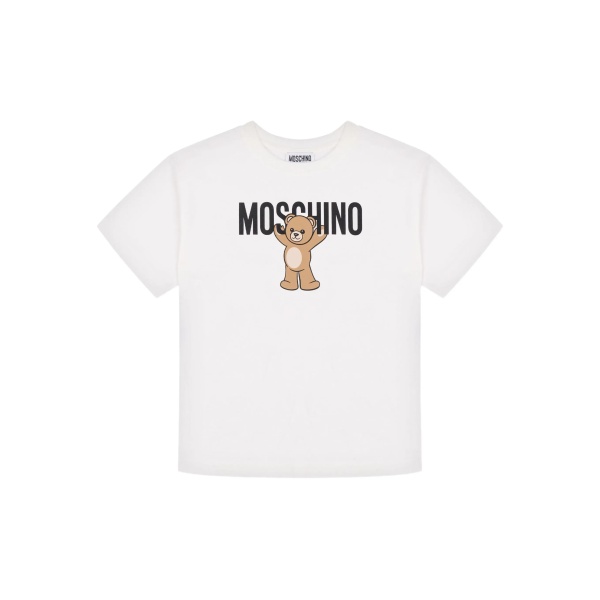 teddy bear-motif T-shirt