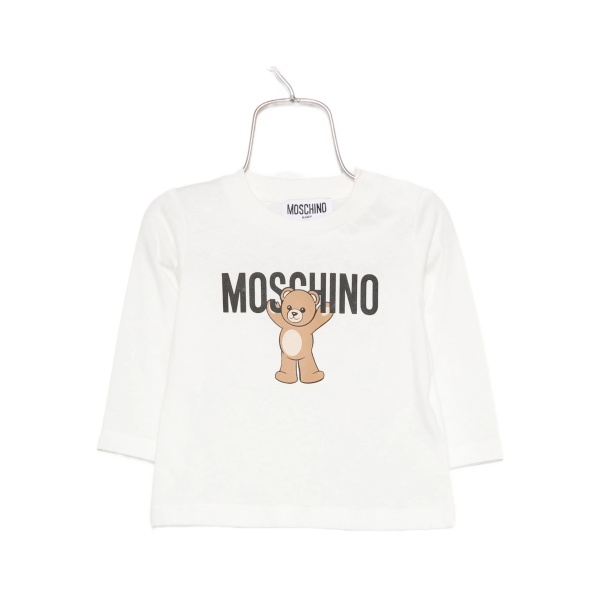 Teddy Bear-print long-sleeve top