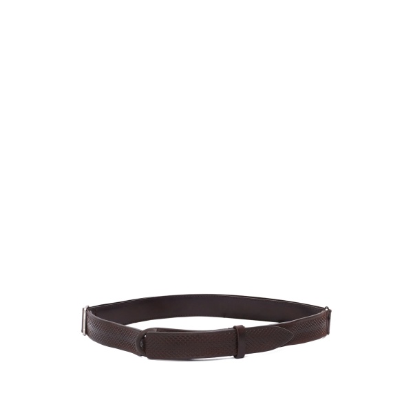 textured leather belt