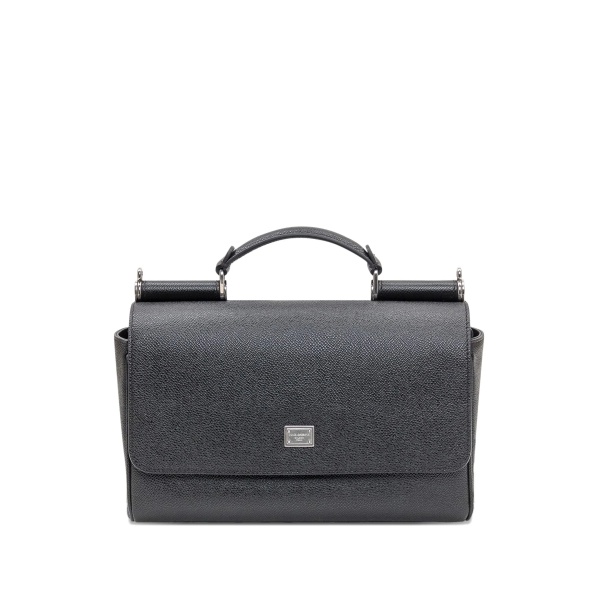 top-handle leather tote bag