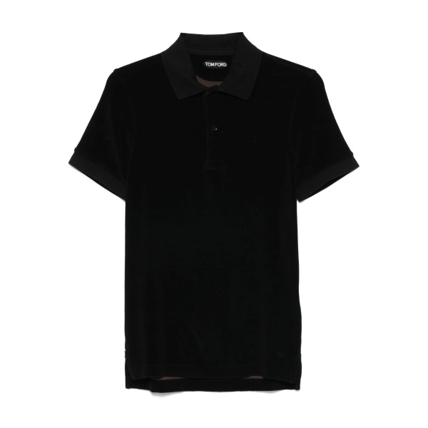towelling-finish polo shirt