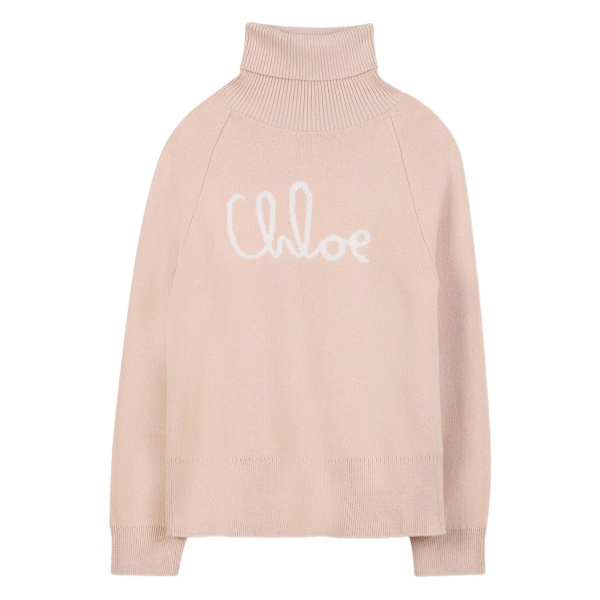 turtle-neck logo sweater