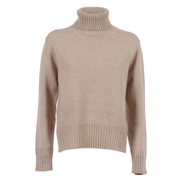 turtleneck ribbed-hem sweater