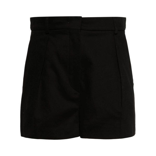 twill pleated shorts