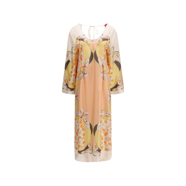 Twin Flame printed silk maxi dress