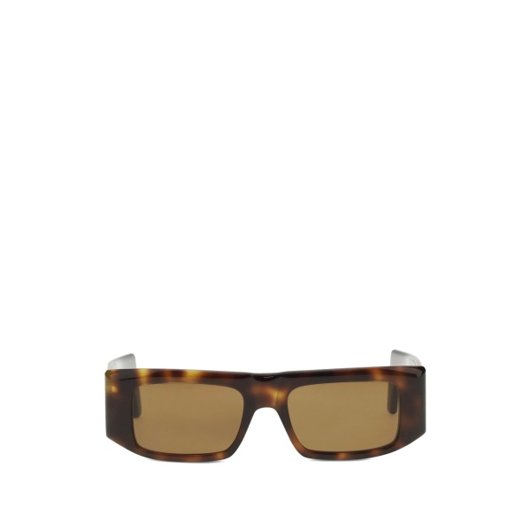 V-logo rectangle-frame sunglasses
