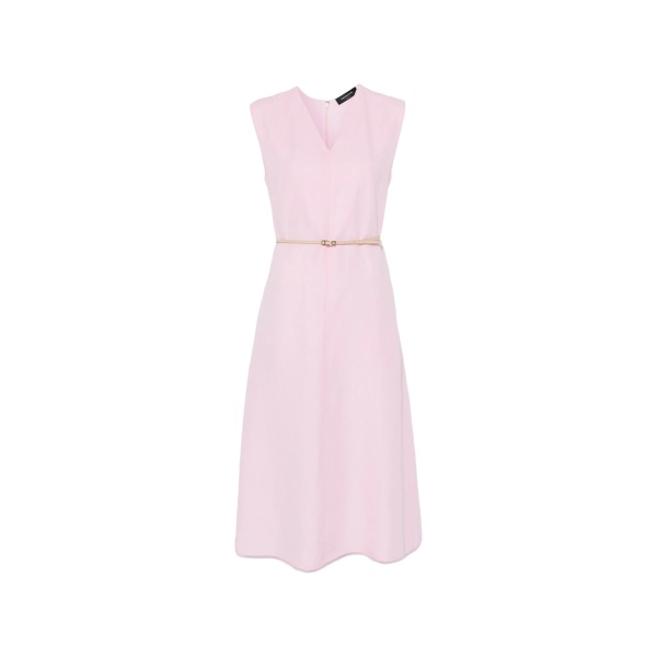 V-neck belted dress