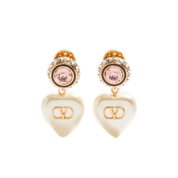 Vlogo signature heart-pendant earrings