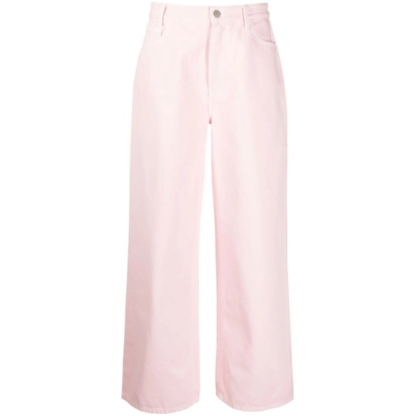 wide-leg denim jeans