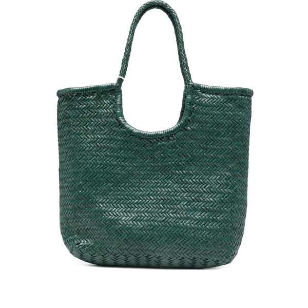 woven leather tote bag