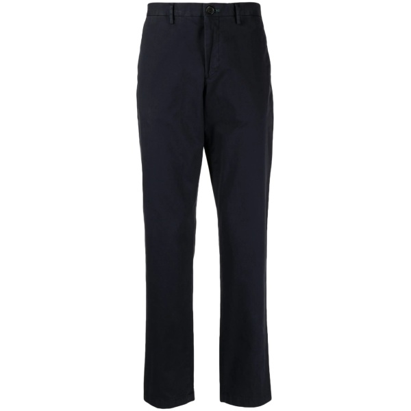 zebra-embroidered straight-leg trousers