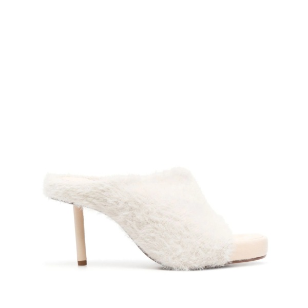 100mm knitted square-toe mules