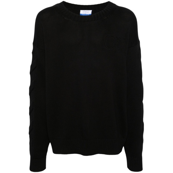 3D Diag ribbed-knit jumper
