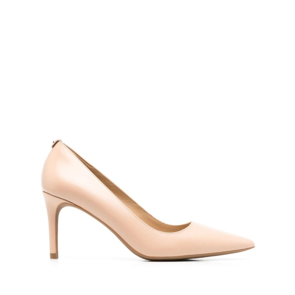 80mm heeled leather pumps