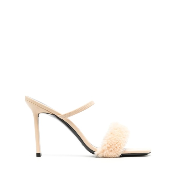 Ada 100mm shearling sandals