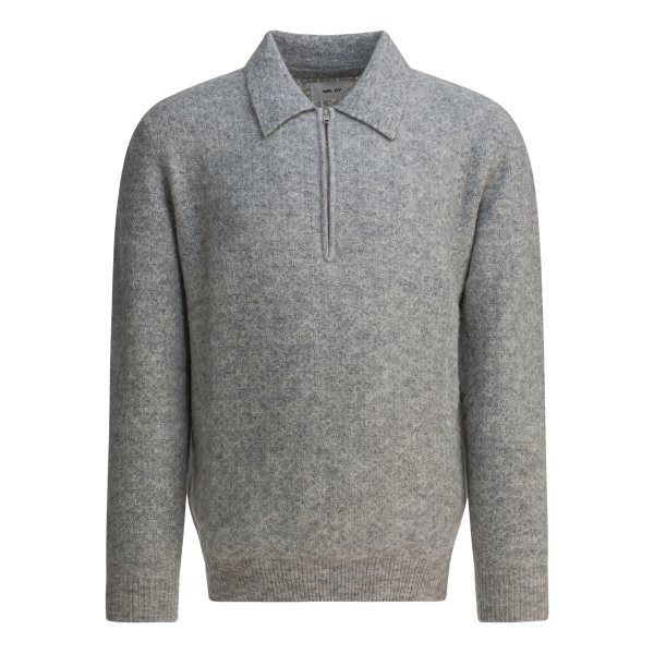 Alfie zip-textured polo shirt