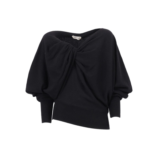 asymmetric twisted-draped top