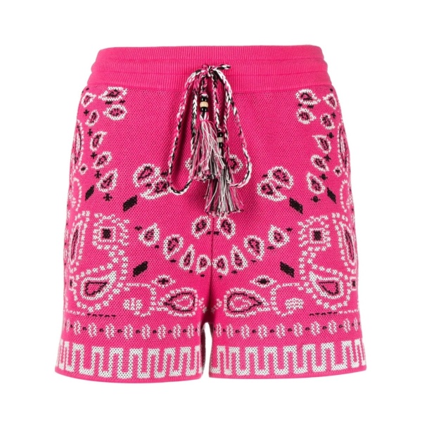 bandana-print pique shorts