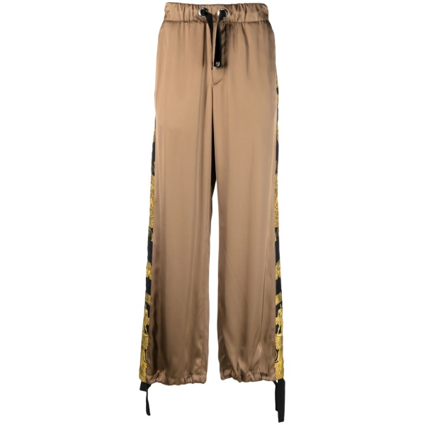 Barocco-print wide-leg trousers