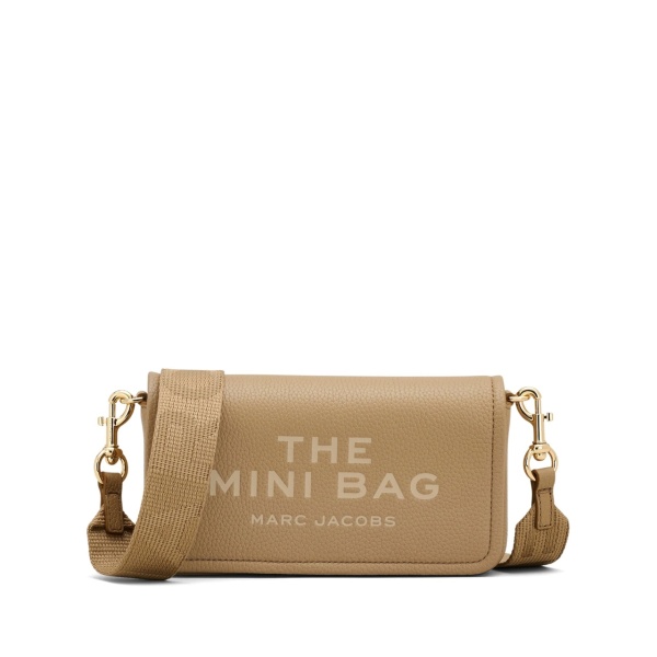 Beige leather The Mini Bag crossbody bag