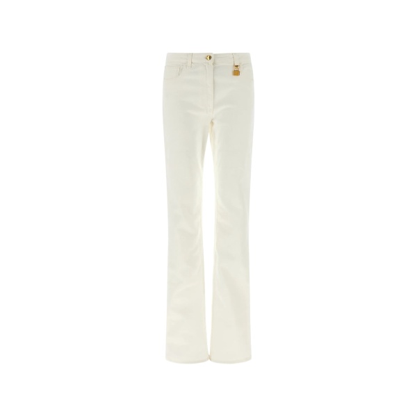 belt-loop padlock-detail trousers